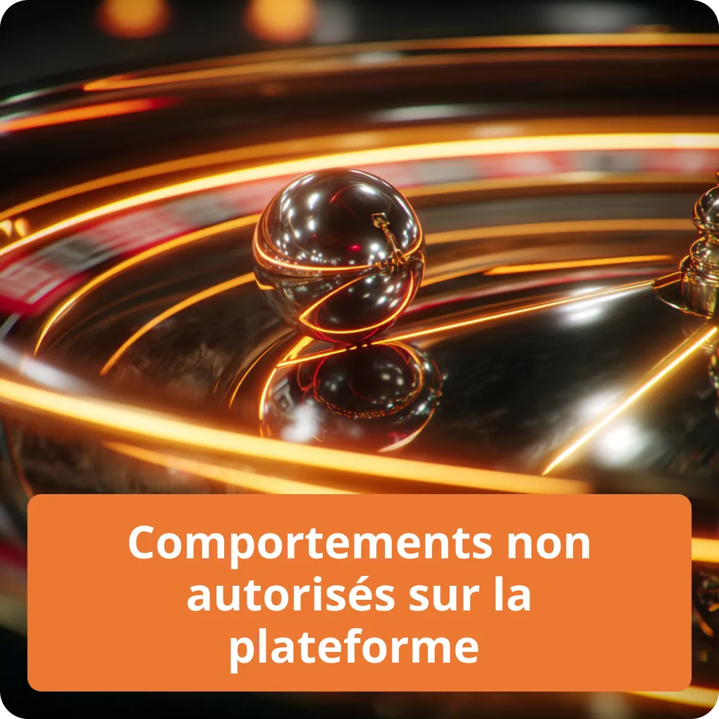 Comportements non autorisés sur la plateforme